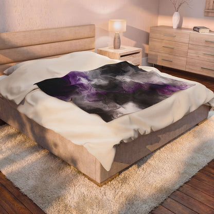 Asexual Watercolor Marble Swirl Blanket