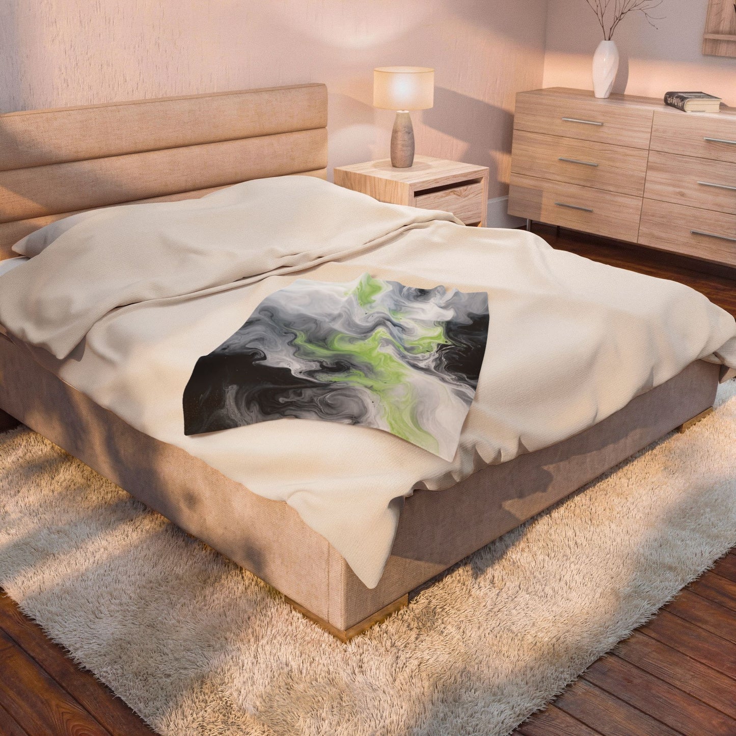 Agender Watercolor Marble Swirl Blanket