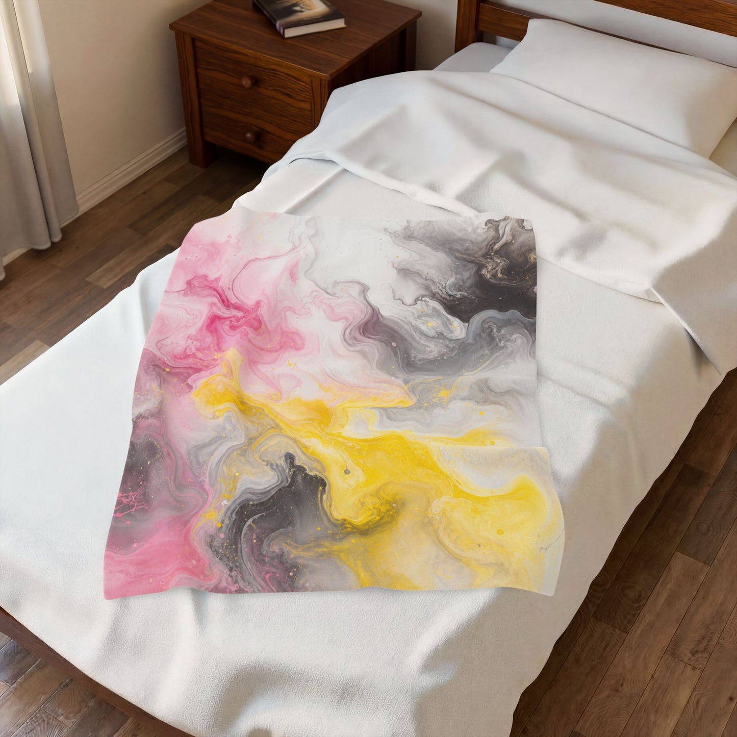 Queerplatonic Watercolor Marble Swirl Blanket