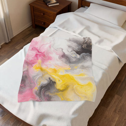 Queerplatonic Watercolor Marble Swirl Blanket