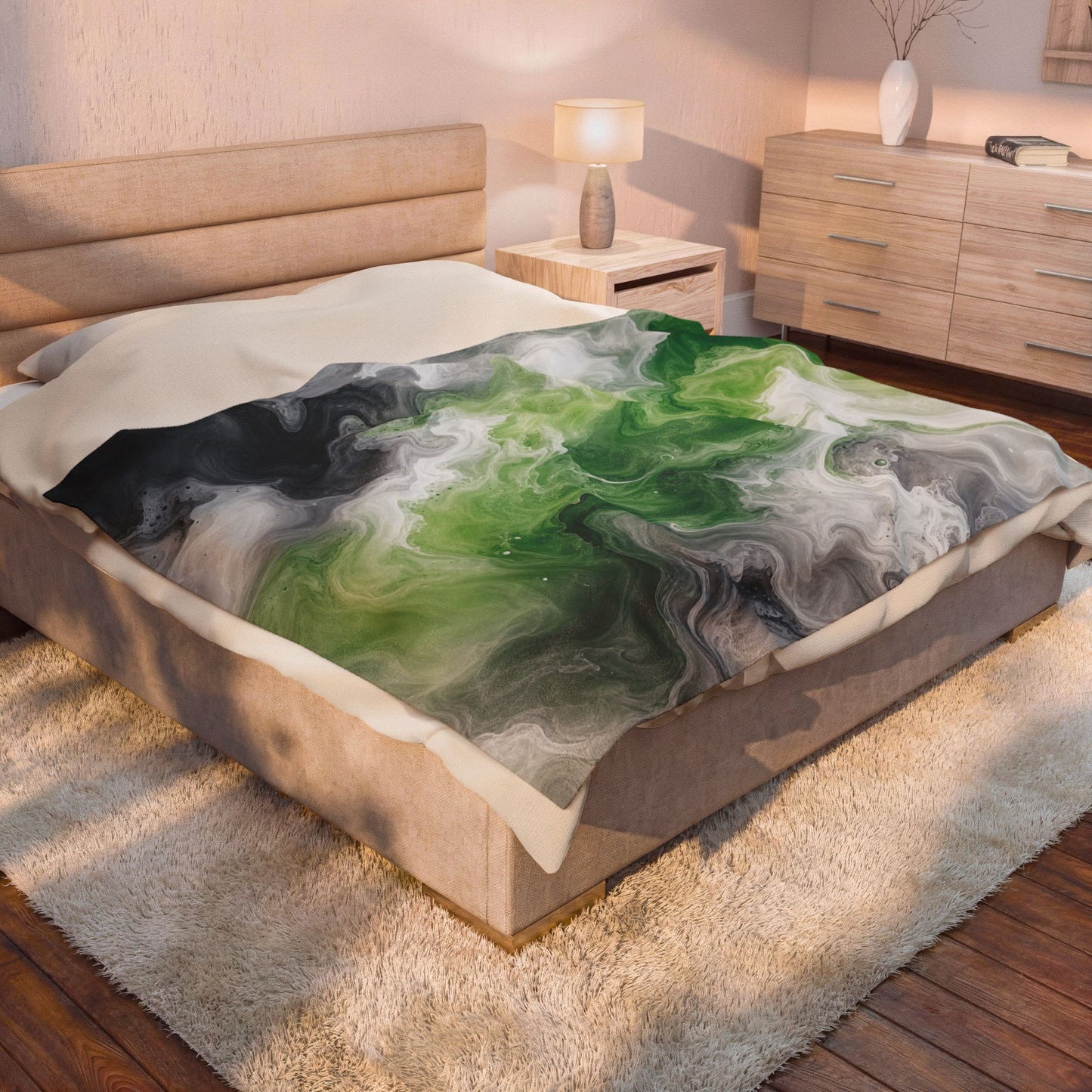 Aromantic Watercolor Marble Swirl Blanket