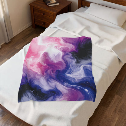 Genderfluid Watercolor Marble Swirl Blanket