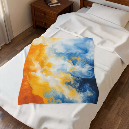 Aroace Watercolor Marble Swirl Blanket