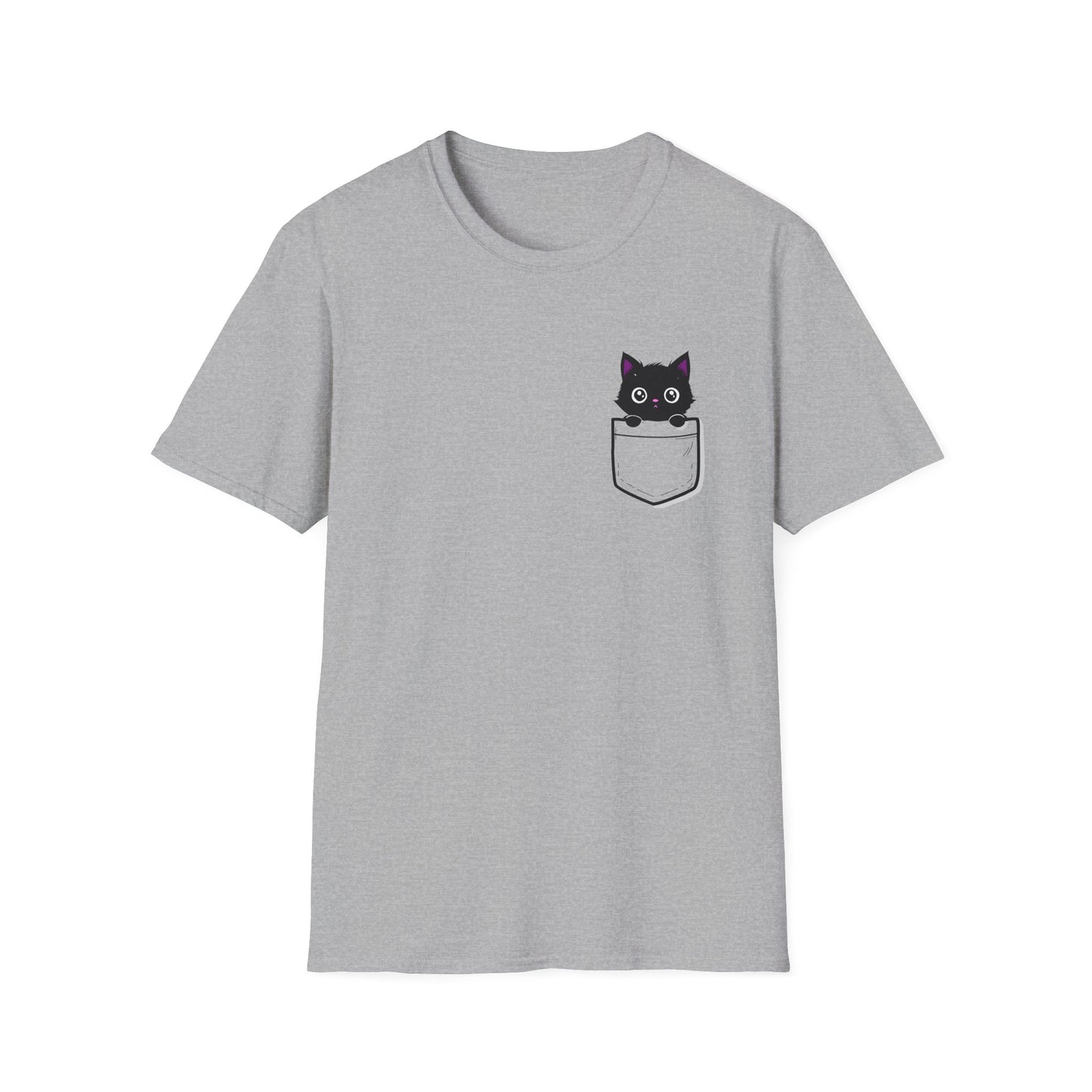 Black Cat Pocket Kitty T-shirt