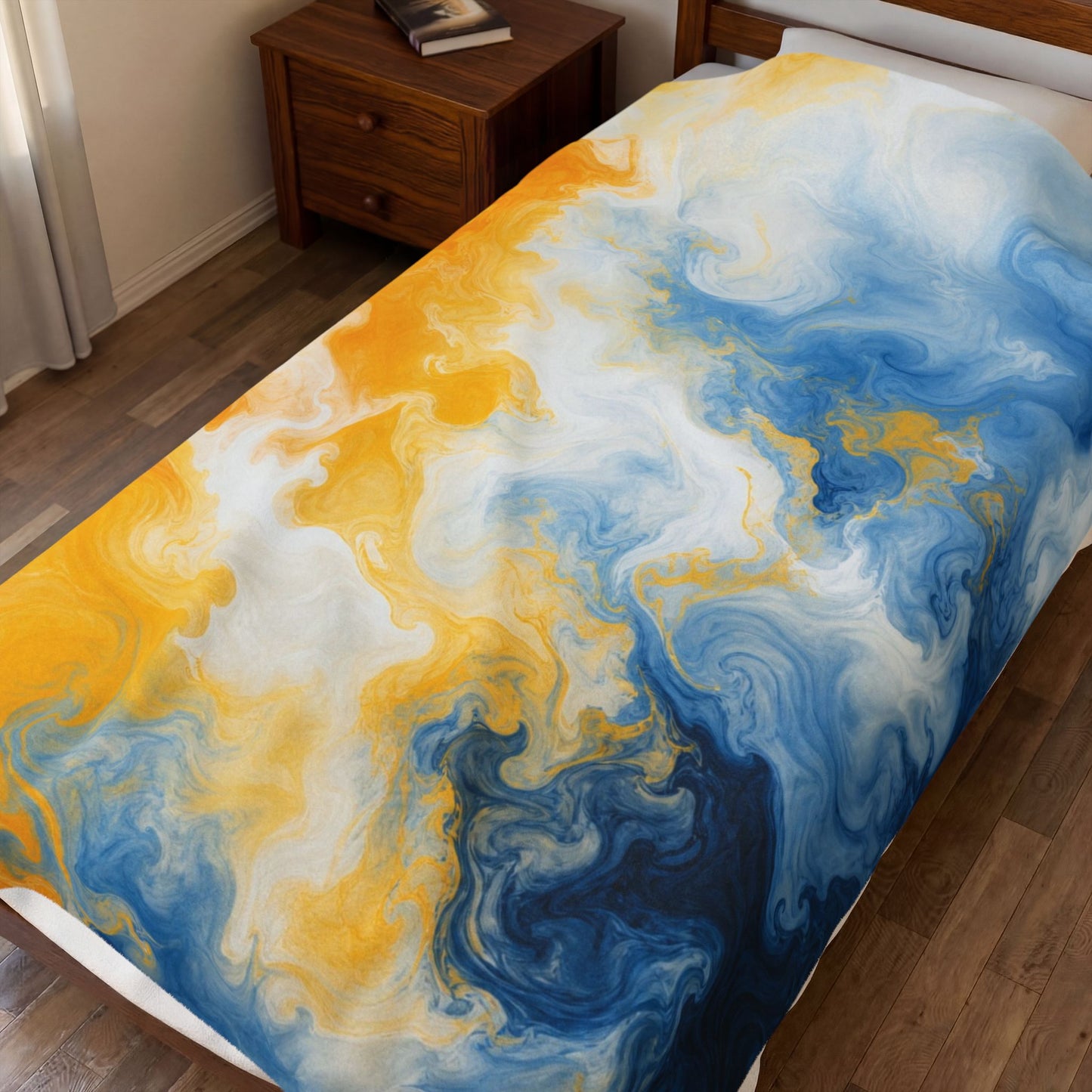 Aroace Watercolor Marble Swirl Blanket