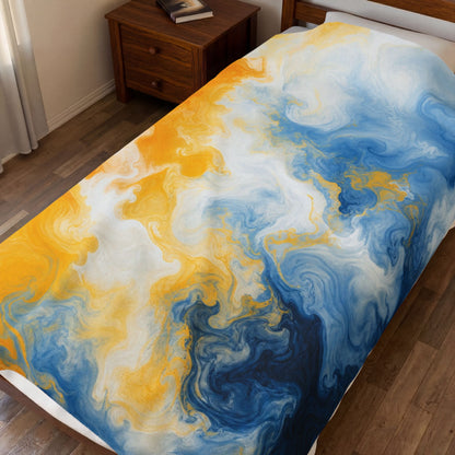 Aroace Watercolor Marble Swirl Blanket