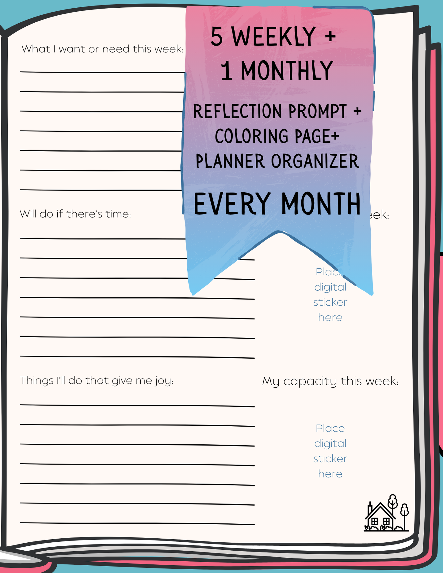 The Transition Planner — A 310-Page Digital Planner, Journal & Coloring Book for Navigating Change