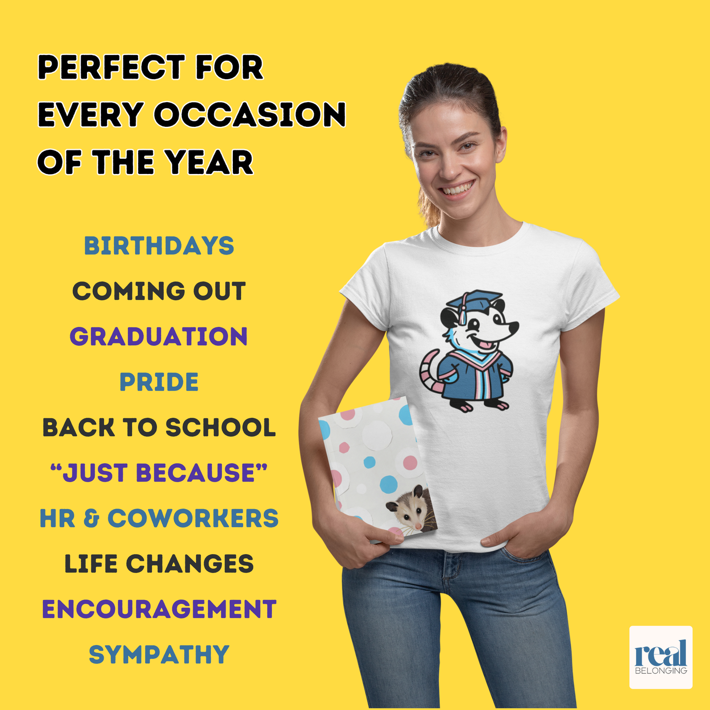 16-Identity LGBTQ+ Opossum Spots Greeting Card Mega-Pack