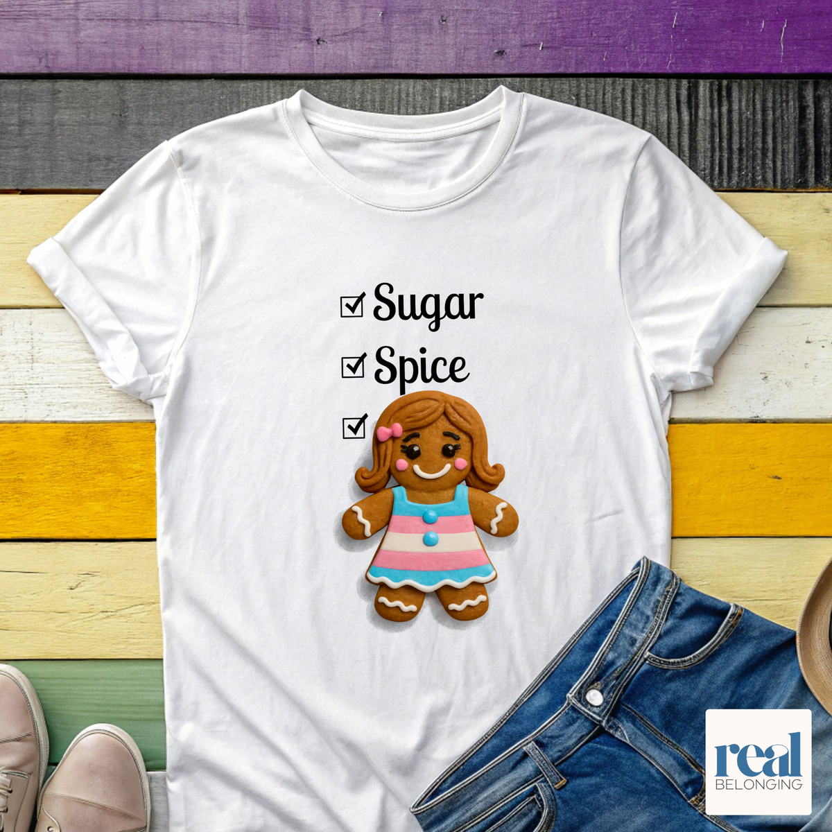 Sugar, Spice & Everything Nice Gingerbread T-shirt