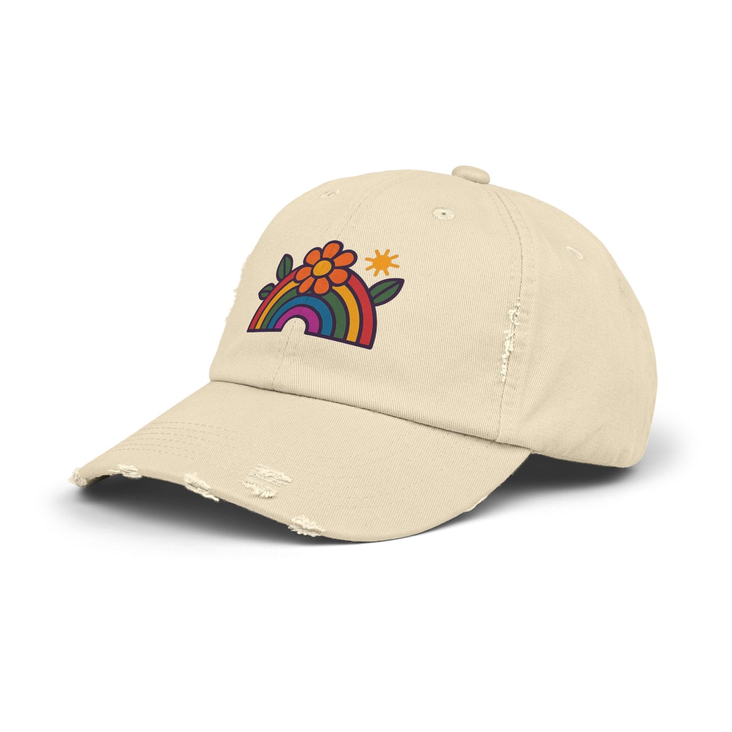 Queer Craft Corner Rainbow Flower Cap