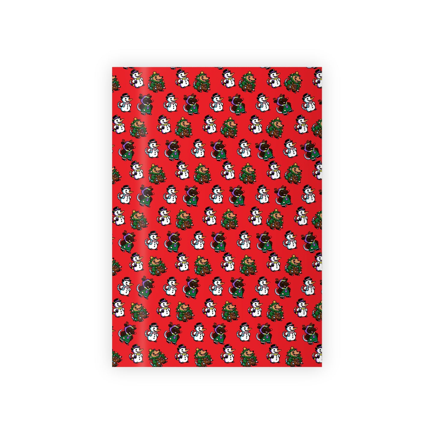 Trans & Nonbinary Critters Winter Gift Wrapping Paper Roll