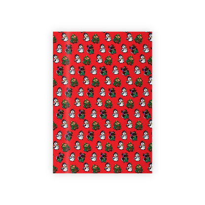 Trans & Nonbinary Critters Winter Gift Wrapping Paper Roll