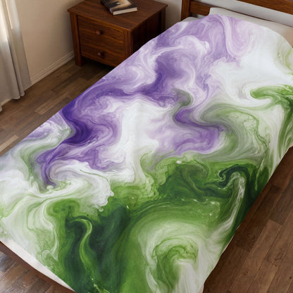Genderqueer Watercolor Marble Swirl Blanket