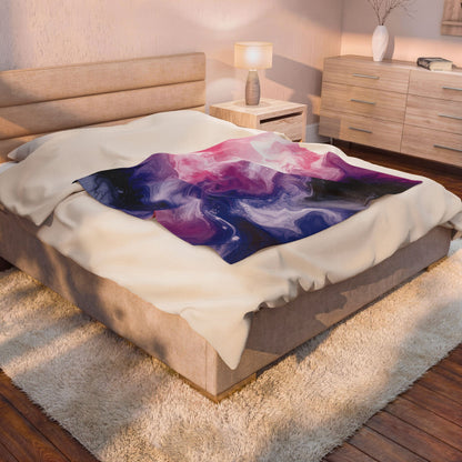 Genderfluid Watercolor Marble Swirl Blanket