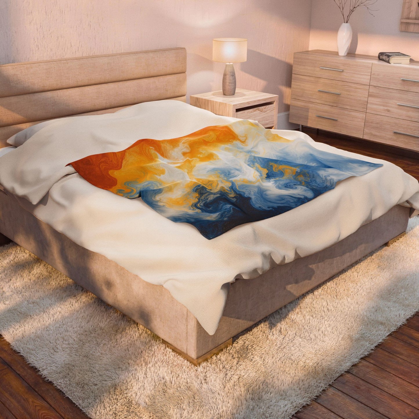 Aroace Watercolor Marble Swirl Blanket