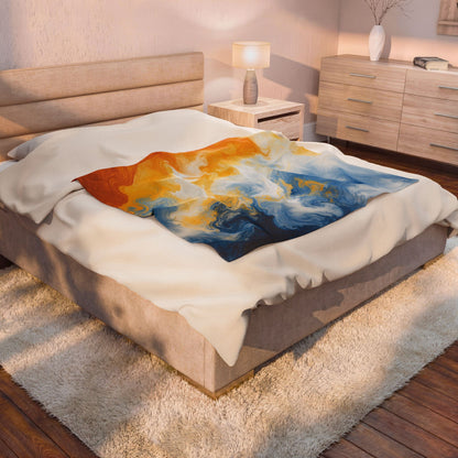 Aroace Watercolor Marble Swirl Blanket