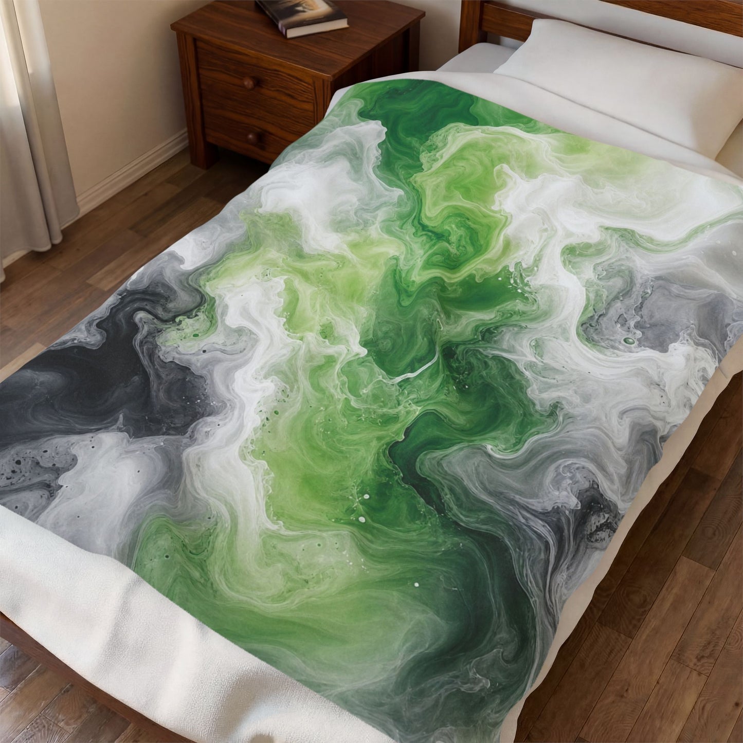 Aromantic Watercolor Marble Swirl Blanket