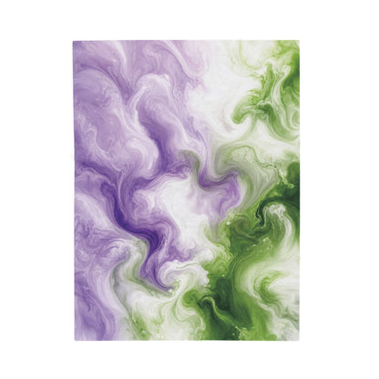 Genderqueer Watercolor Marble Swirl Blanket