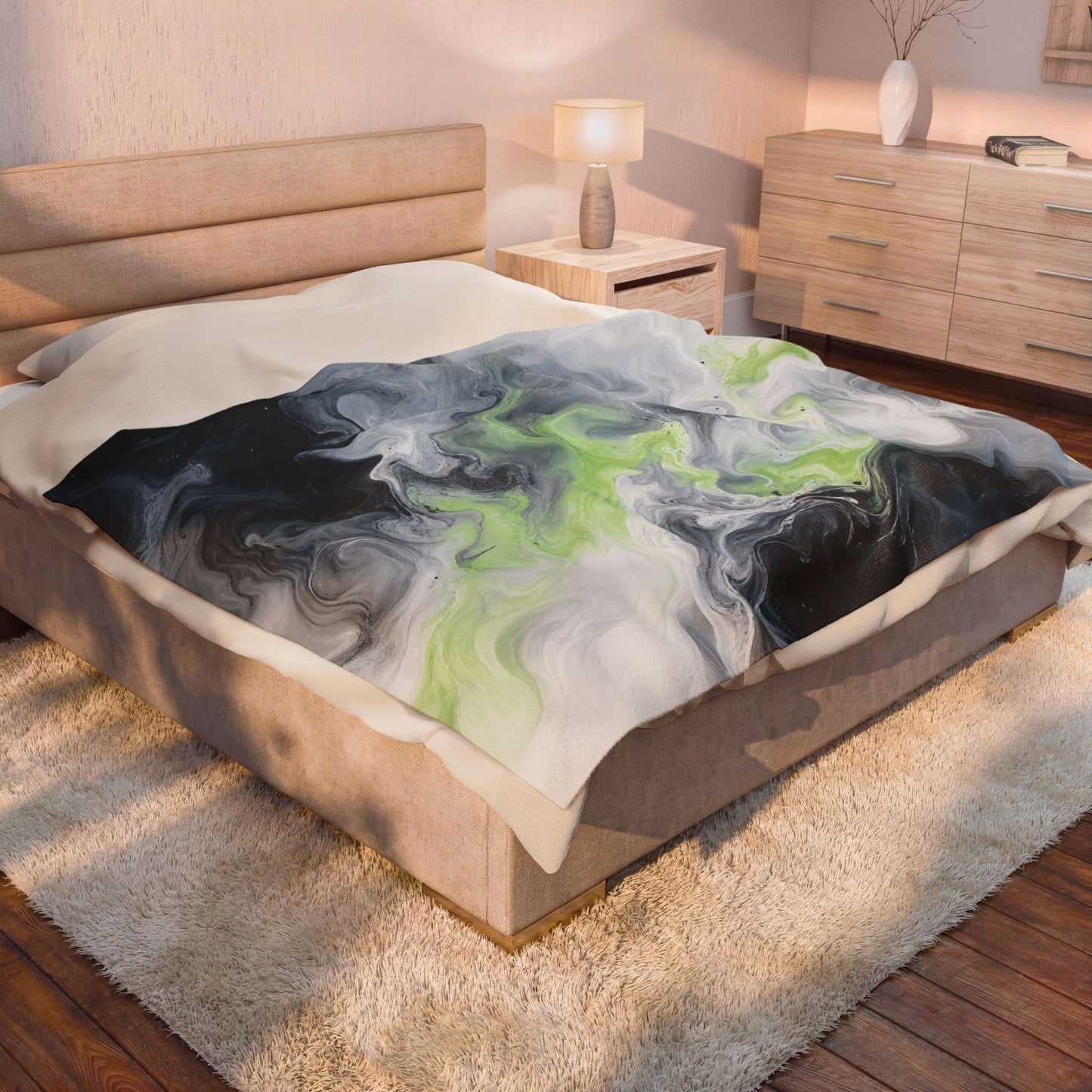 Agender Watercolor Marble Swirl Blanket