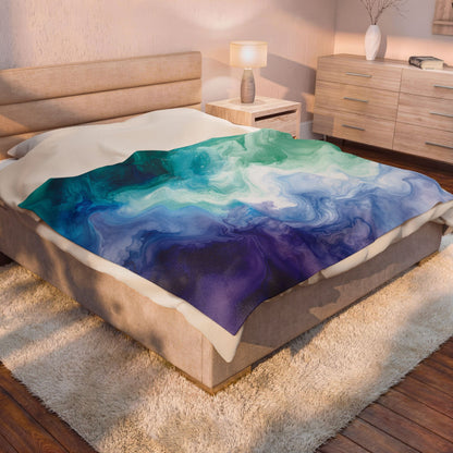 Gay (Men Who Love Men) Watercolor Marble Swirl Blanket
