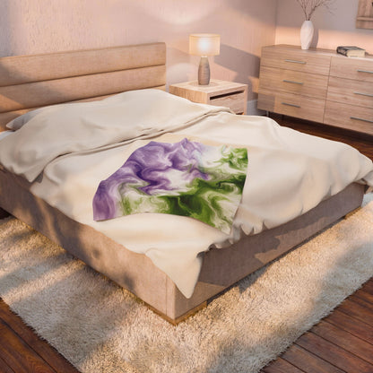 Genderqueer Watercolor Marble Swirl Blanket
