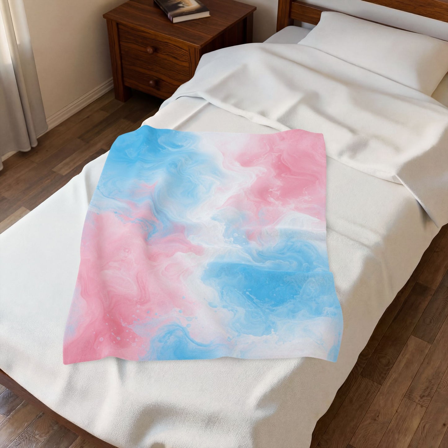 Transgender Watercolor Marble Swirl Blanket