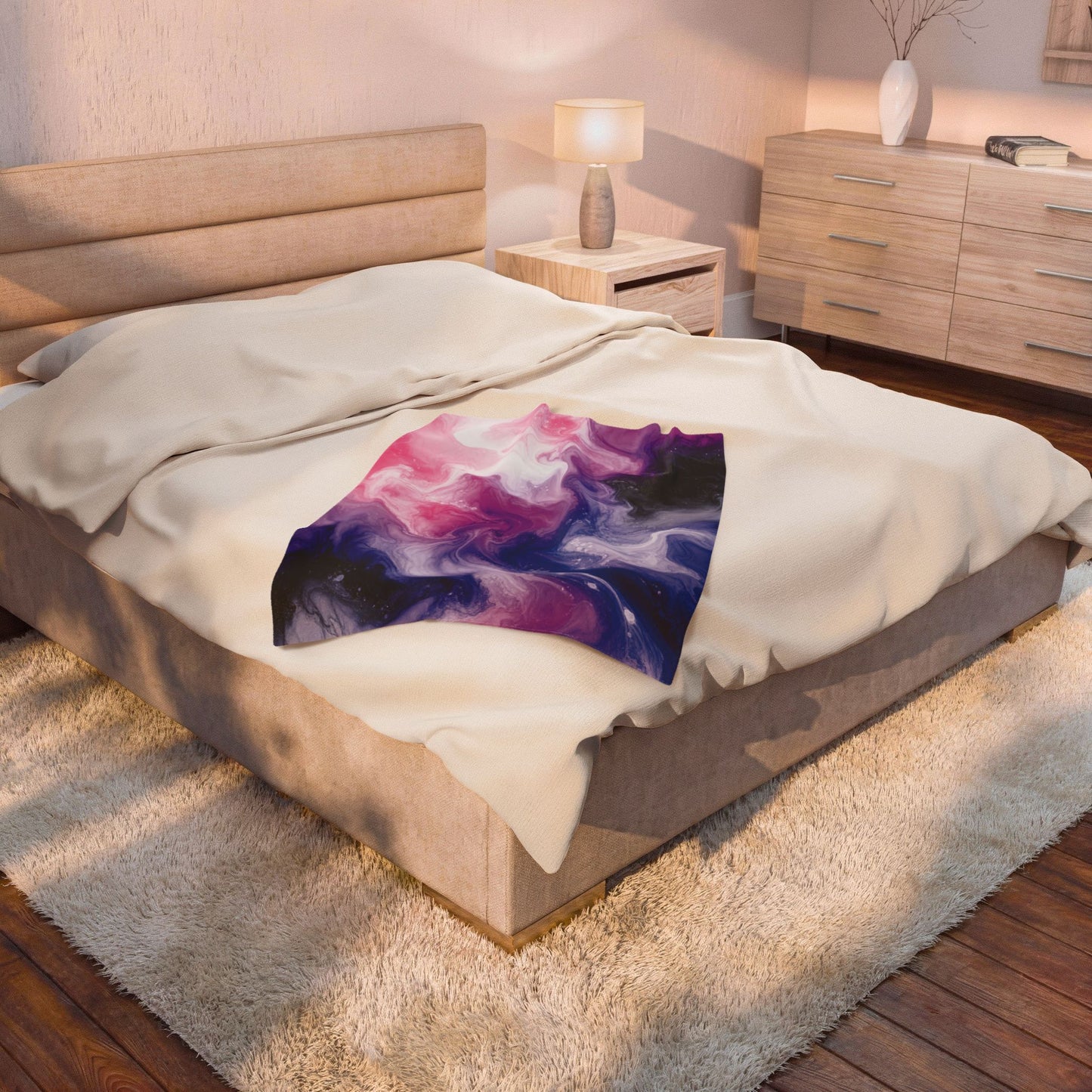 Genderfluid Watercolor Marble Swirl Blanket