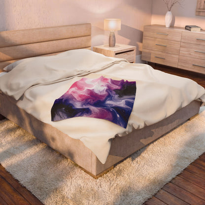 Genderfluid Watercolor Marble Swirl Blanket
