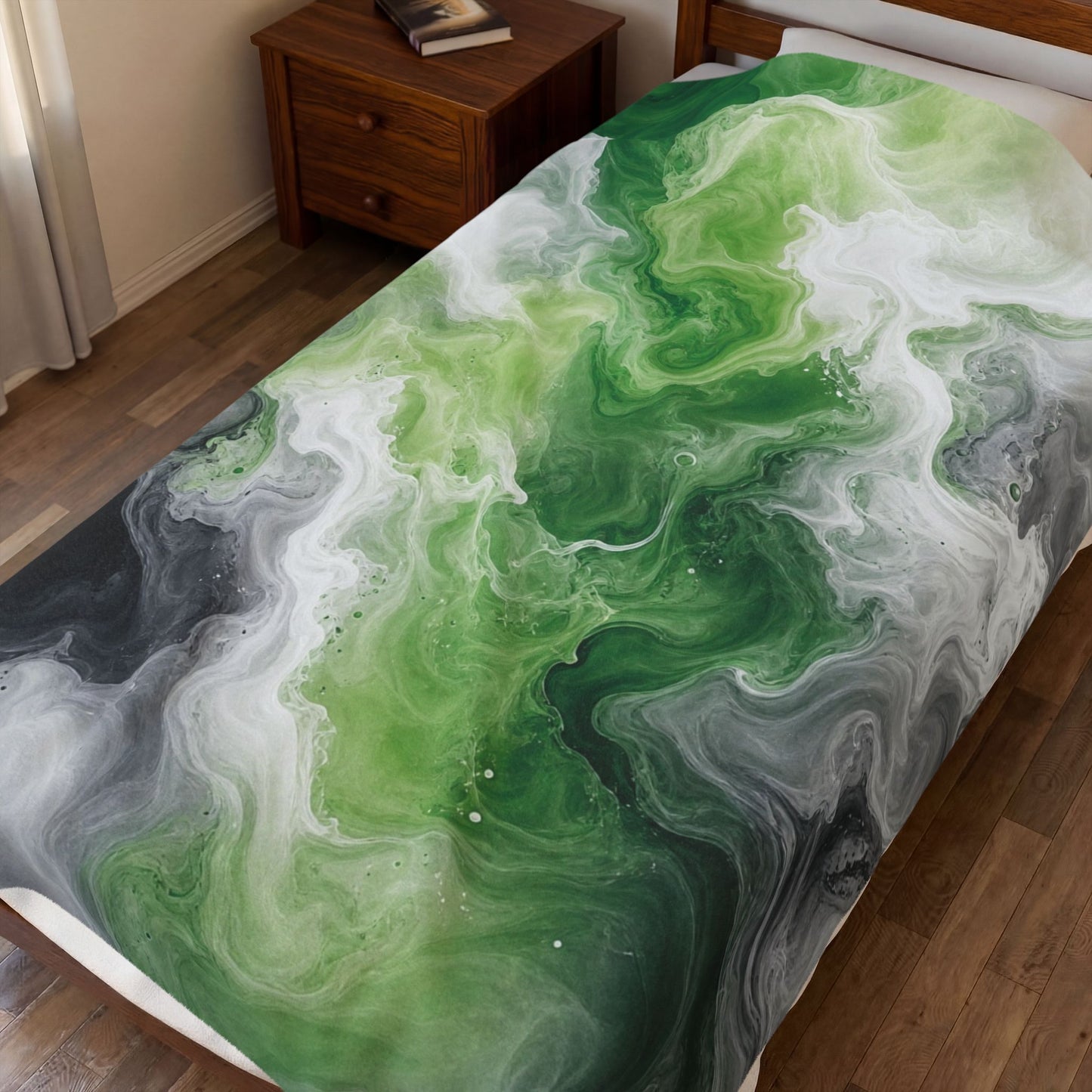 Aromantic Watercolor Marble Swirl Blanket