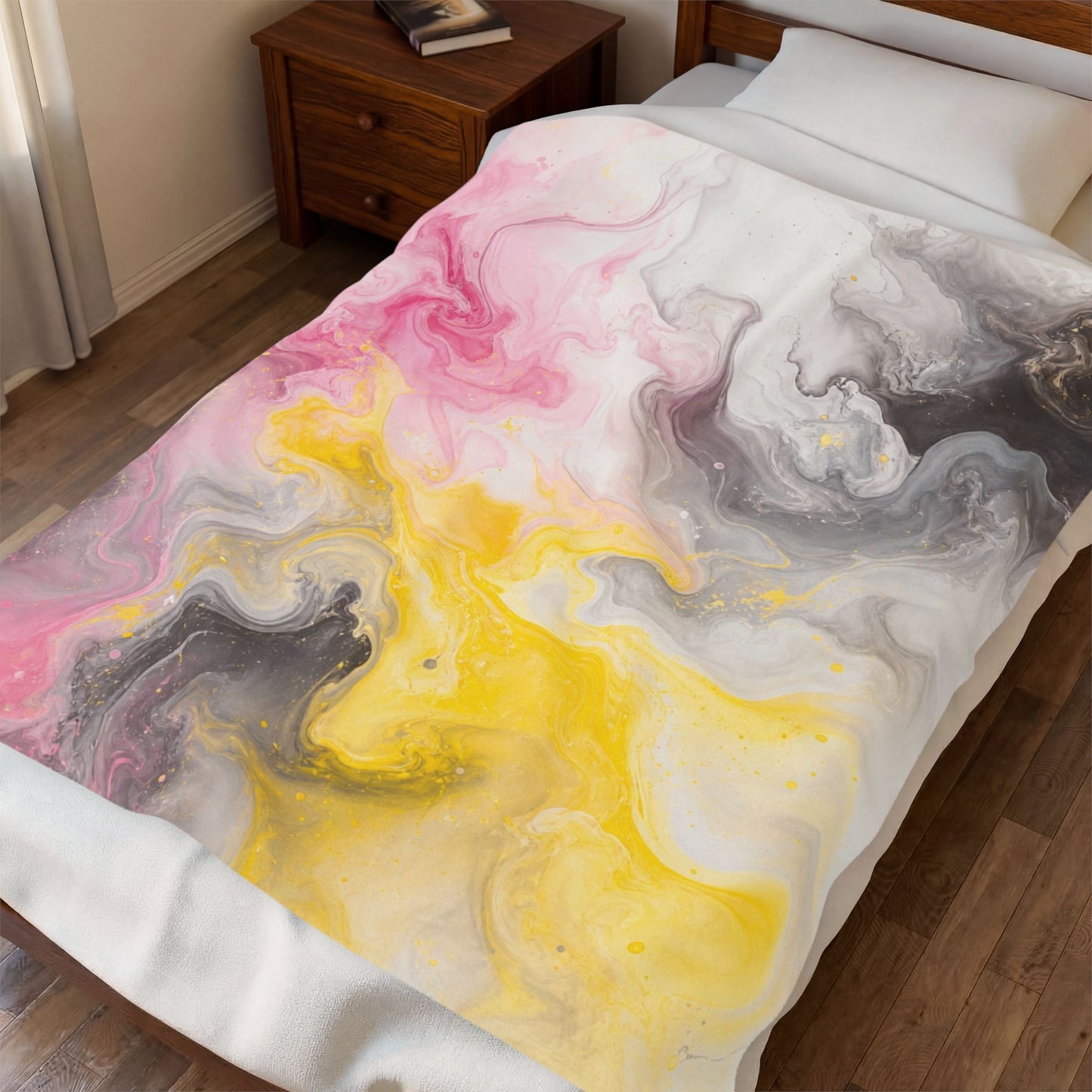 Queerplatonic Watercolor Marble Swirl Blanket
