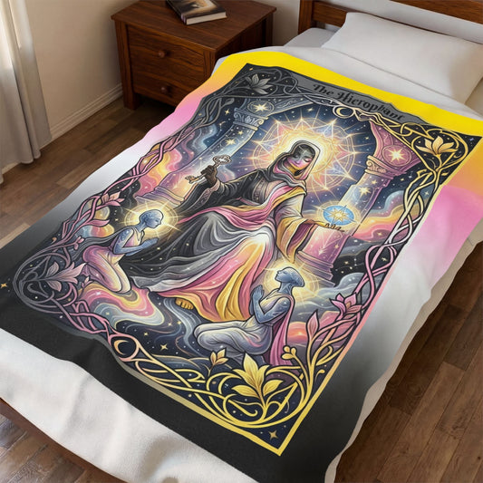 Queerplatonic "The Hierophant" Tarot Major Arcana Velveteen Plush Blanket