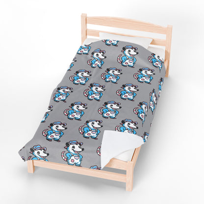 Adorable AF Transgender Hillbilly Possum | Cozy Velveteen Plush Blanket