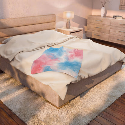 Transgender Watercolor Marble Swirl Blanket