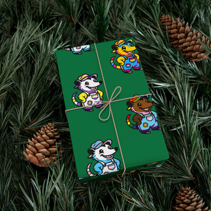 Queer Possum Pals Gift Wrapping Paper | Adorable AF Collection