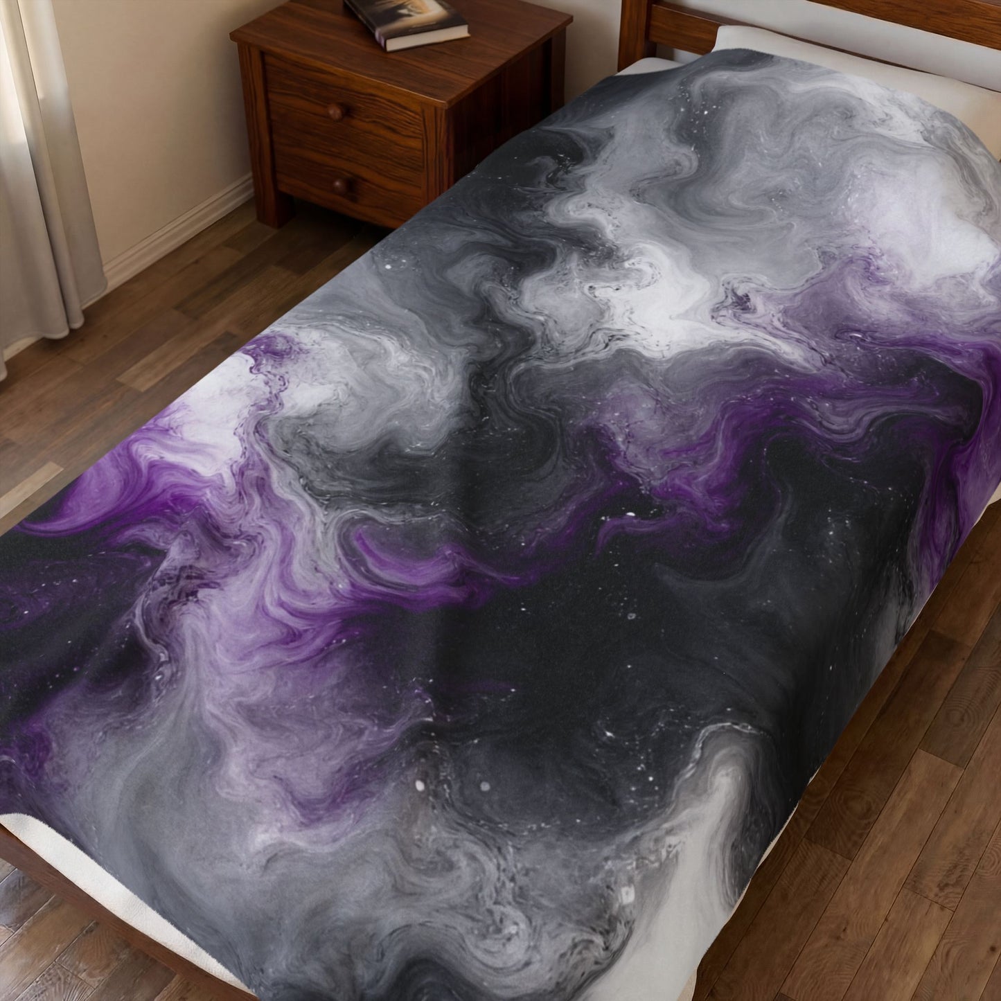 Asexual Watercolor Marble Swirl Blanket
