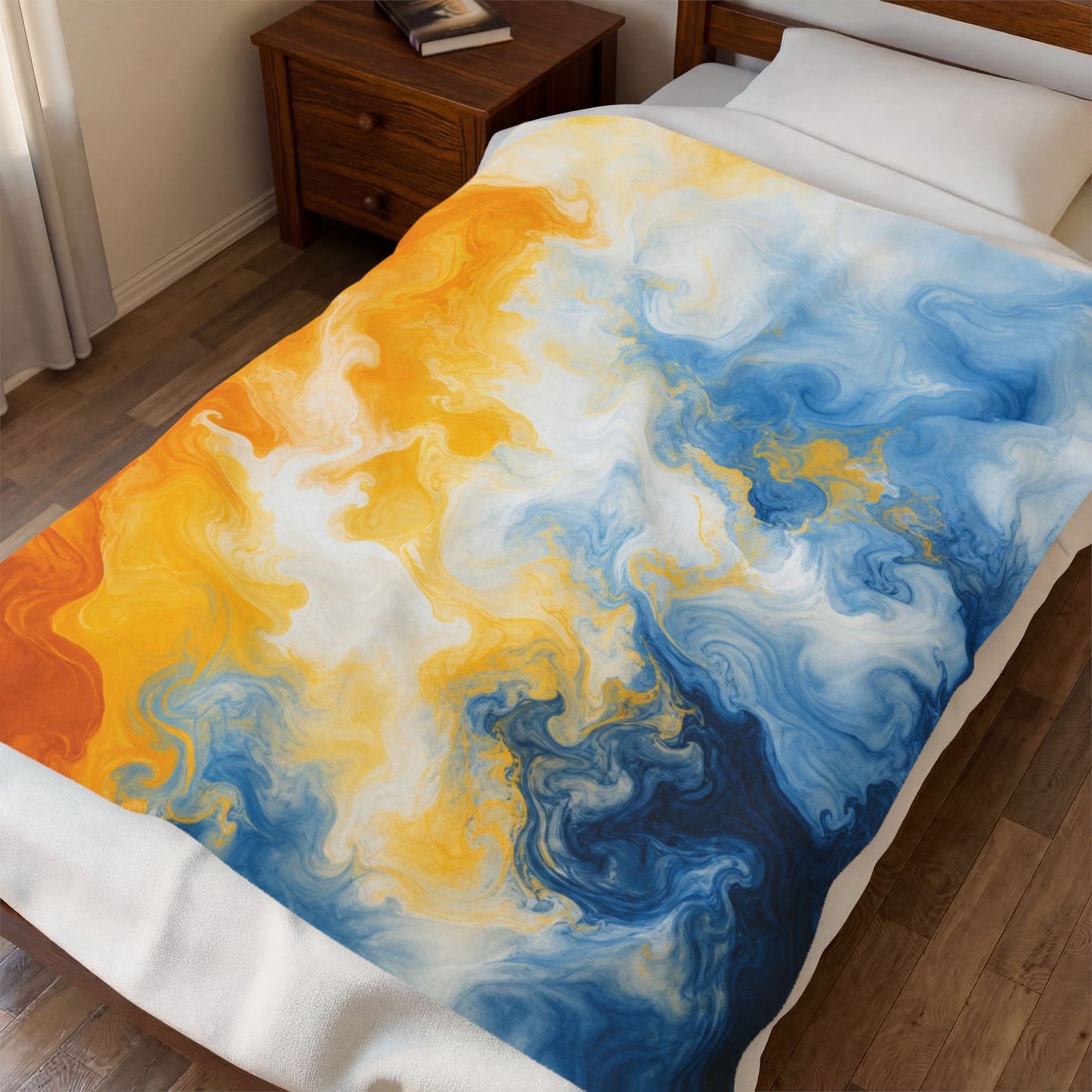 Aroace Watercolor Marble Swirl Blanket