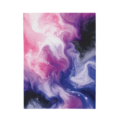 Genderfluid Watercolor Marble Swirl Blanket