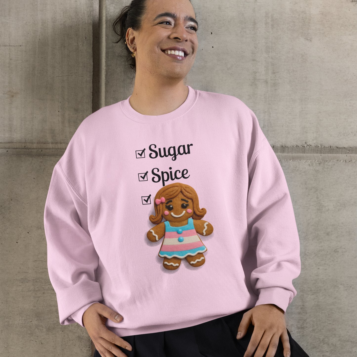 Sugar & Spice Gingerbread Girl Transgender Sweatshirt
