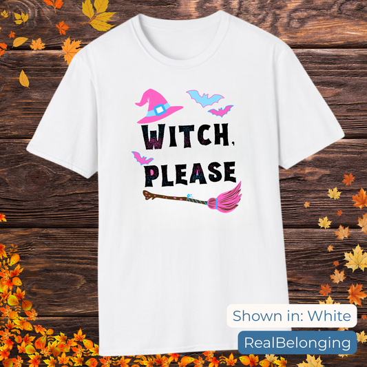 Witch Please Pink & Blue Halloween T-shirt