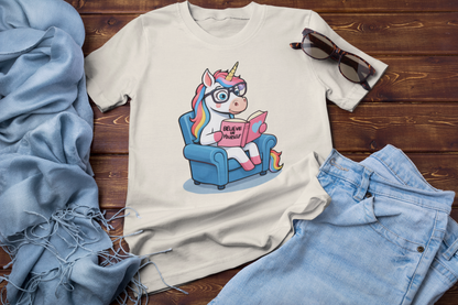 Unicorn Believe in Yourself Reading T-Shirt