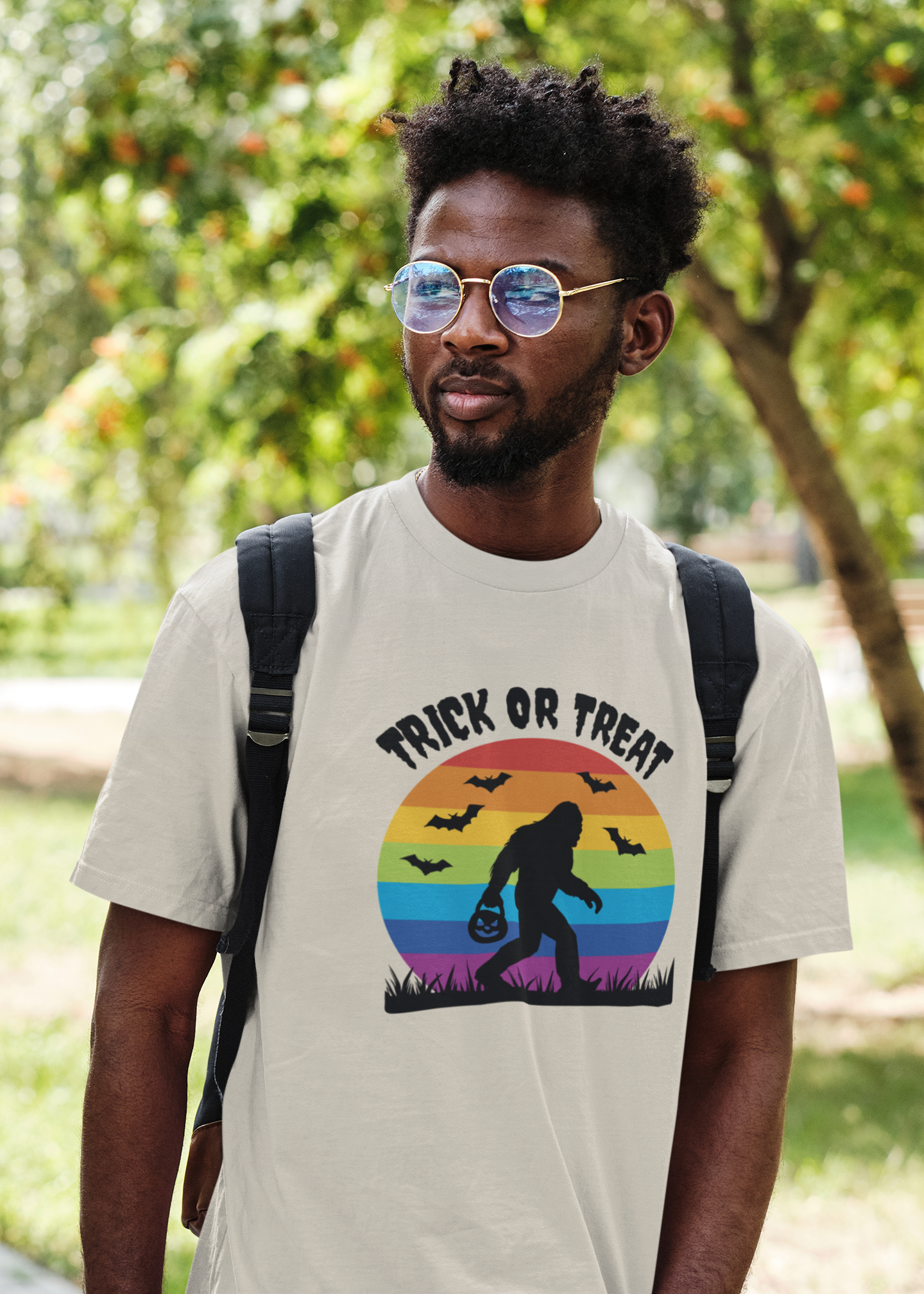 Trick or Treat Rainbow Sasquatch Halloween Shirt