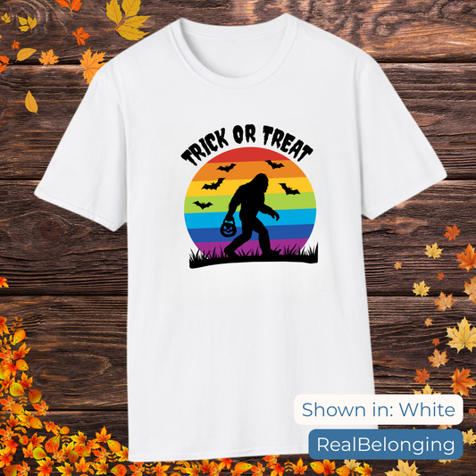 Trick or Treat Rainbow Sasquatch Halloween Shirt