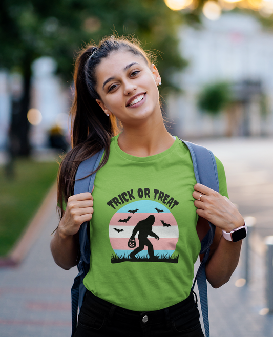 Trick or Treat Transgender Sasquatch Halloween Shirt