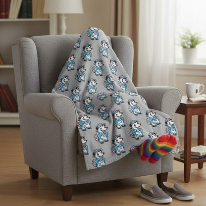 Adorable AF Transgender Hillbilly Possum | Cozy Velveteen Plush Blanket