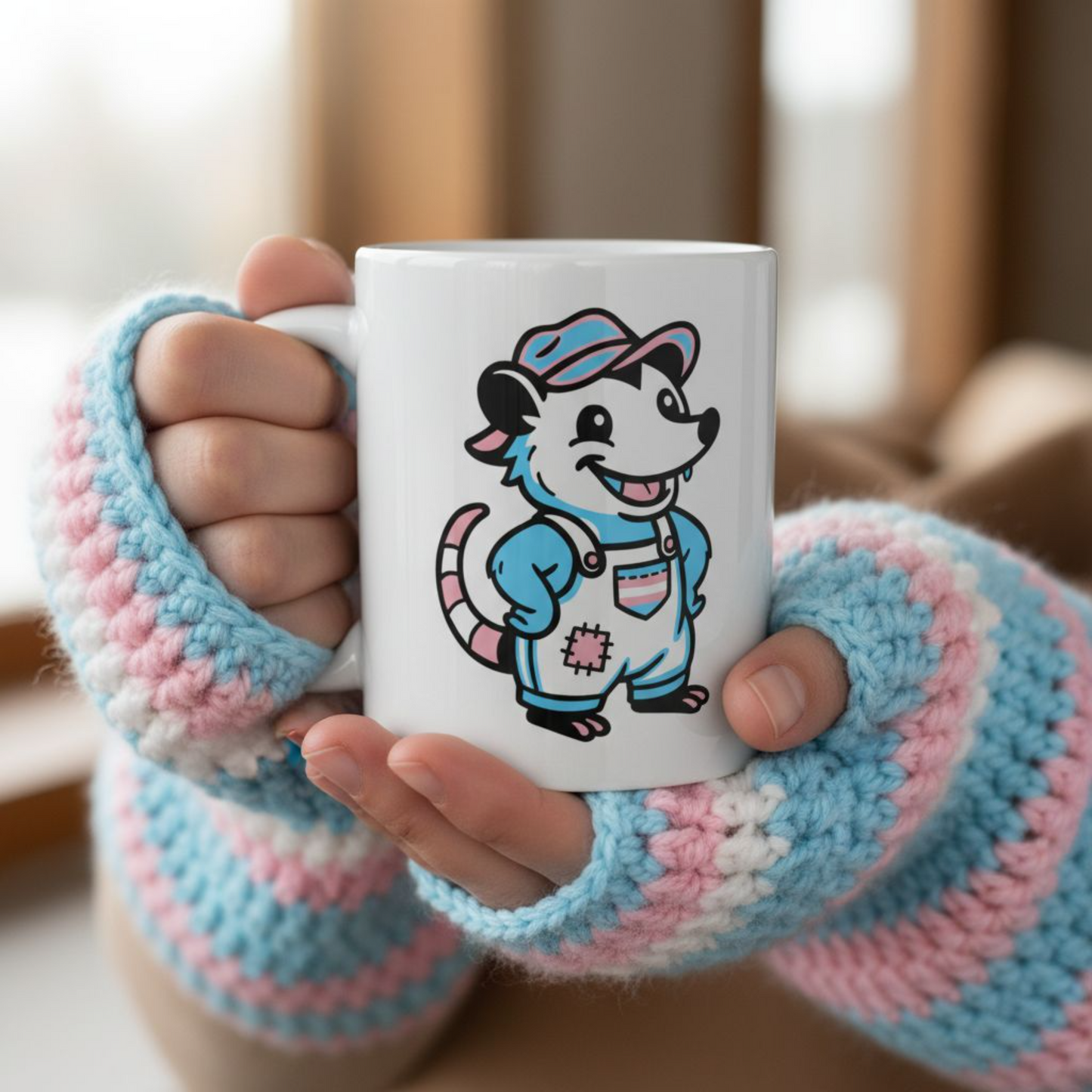 Adorable AF Trans Possum Mug
