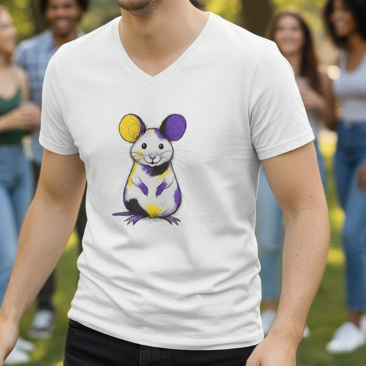Adorable AF Non-binary Mouse V-neck