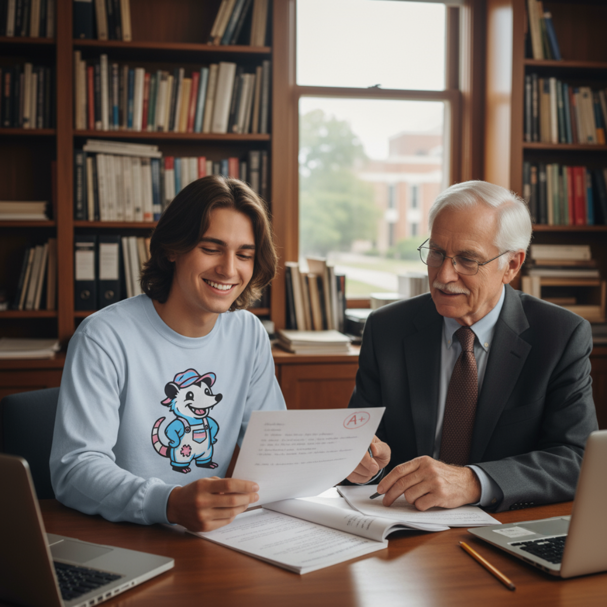 Adorable AF Transgender Possum Pride Long Sleeve Shirt