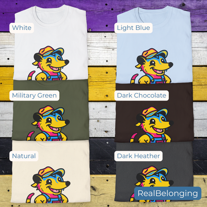 Adorable AF Pansexual Possum Pride T-Shirt | Hillbilly Queer Critter