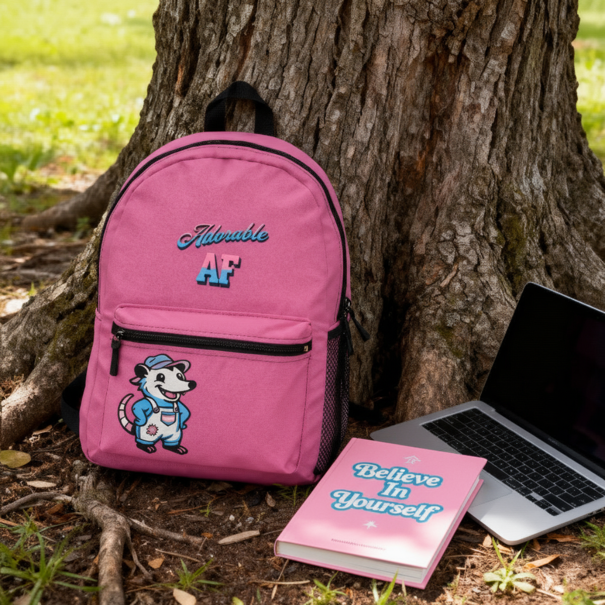 Adorable AF Transgender Possum | Purple, Blue, or Pink Backpack