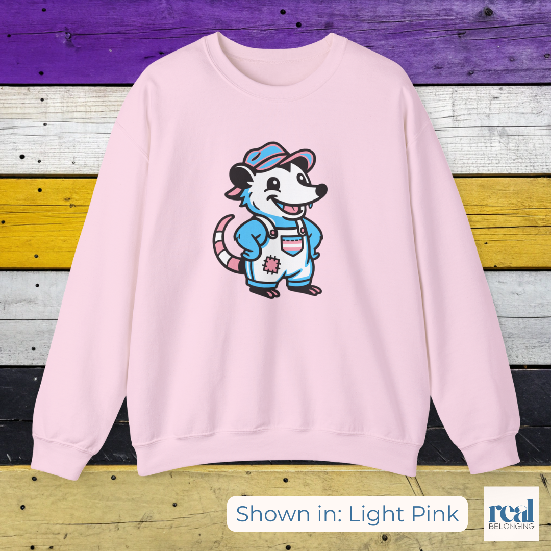 Adorable AF Transgender Possum Sweatshirt Winter Pride